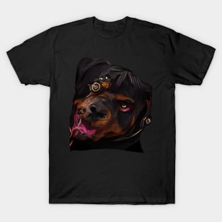 Rottweiler Steampunk gothic art T-Shirt